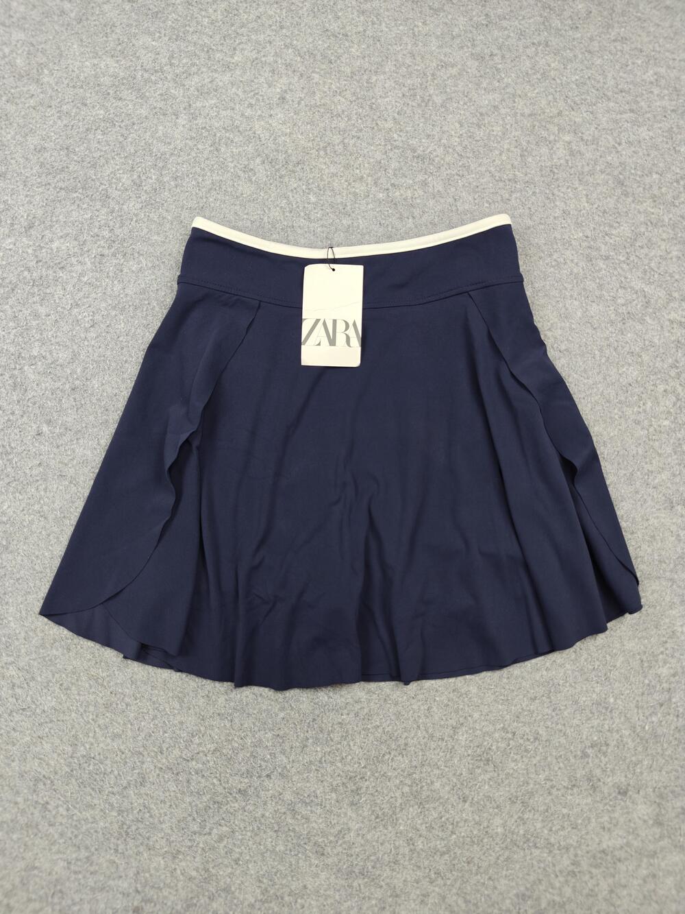 Zara Skort Girls 13-14 Years Blue Skater Tennis Pleated Elastic Waist Active